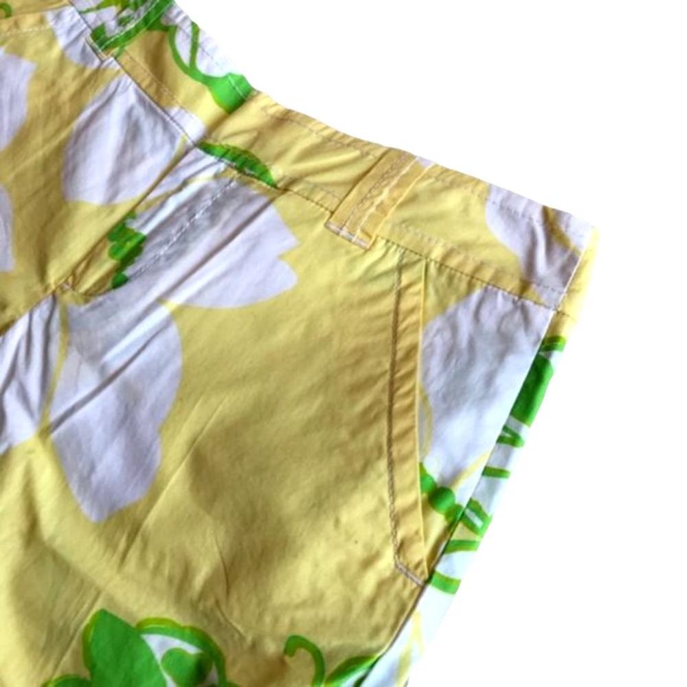 Lilly Pulitzer Yellow & Green Floral Print Shorts - Picture 14 of 14